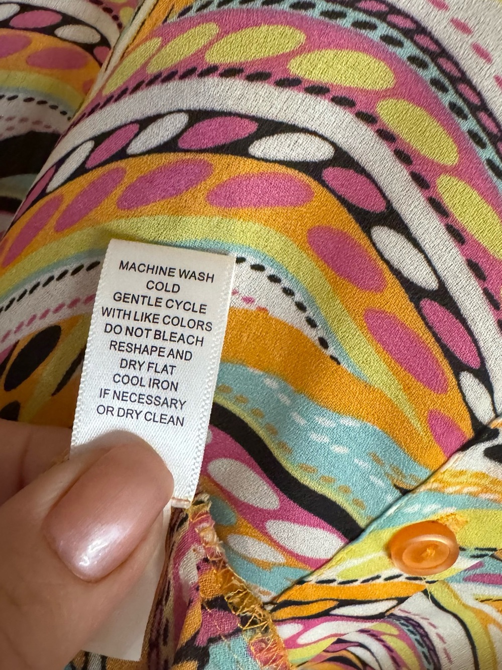 Melissa Paige GORGEOUS Multicolor Swirl Button-Front Blouse PLUS: 2X #R - Picture 7 of 8